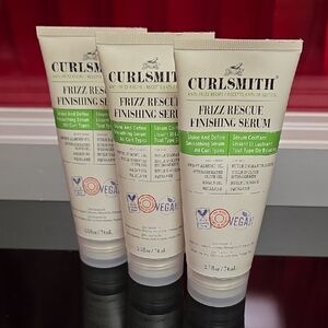 Curlsmith Frizz Rescue Finishing Serum – 3× Travel Size (2.5 oz Each)